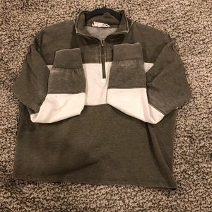 Green/White Half- Zip Sweater NWOT